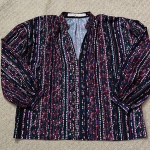 NWOT Marie Oliver Mosaic Long Sleeve Blouse XS